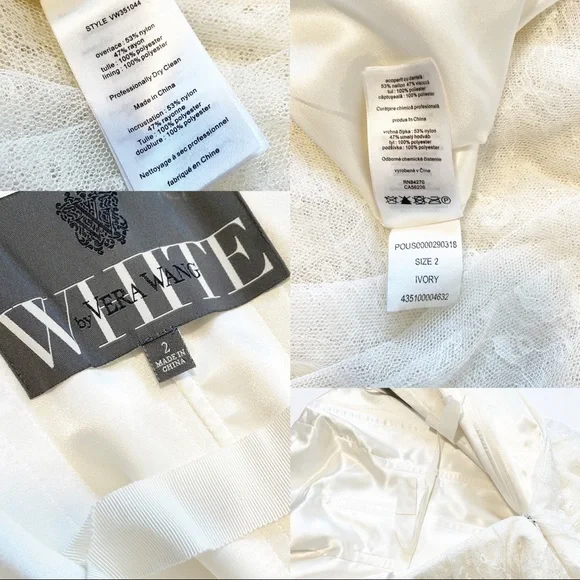 White By Vera Wang Wedding Dress Style VW351044 Size 2